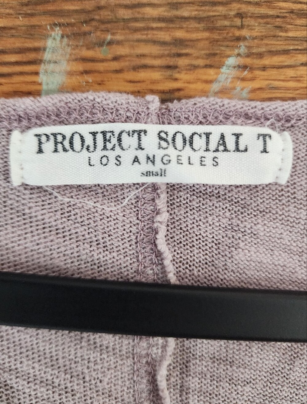 Project Social T Washed Mauve V-Neck Short Sleeve Tee - Picture 5 of 7
